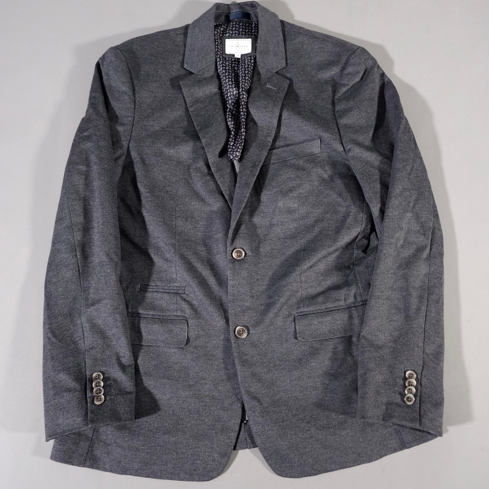 7 Diamonds Newport Blazer Mens M Gray Stretch Two Button Jacket BLZ-8300